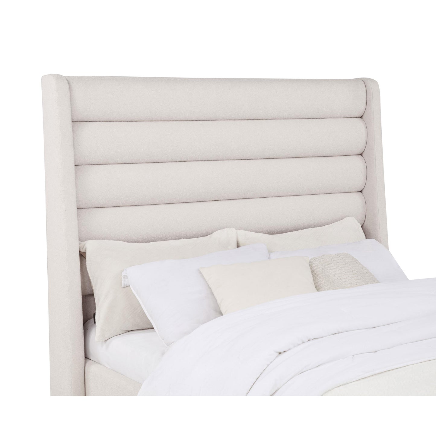  Coaster Furniture Leslie 315983F Upholstered Tufted Full Wingback Platform Bed - Beige IMAGE 5