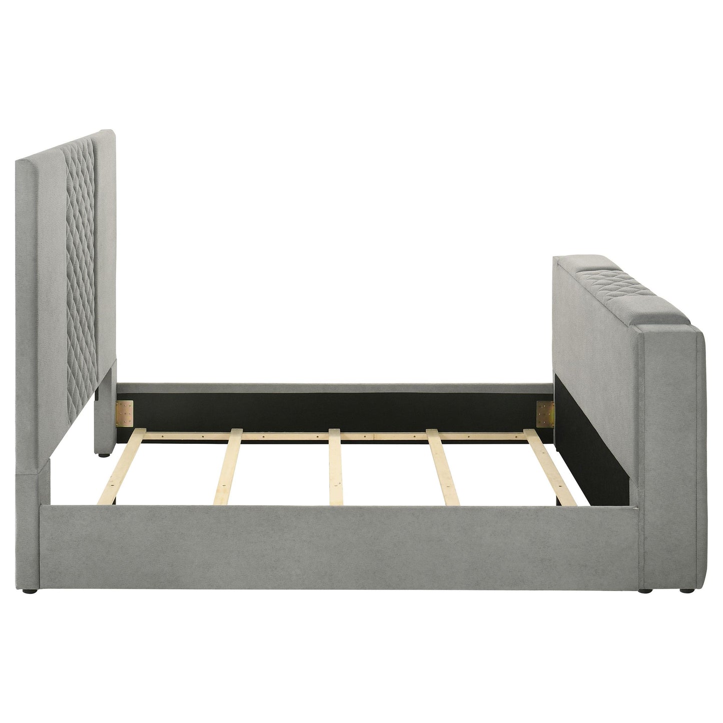  Coaster Furniture Tara 315994Q 61-inch Upholstered Queen Panel TV Bed - Grey IMAGE 12