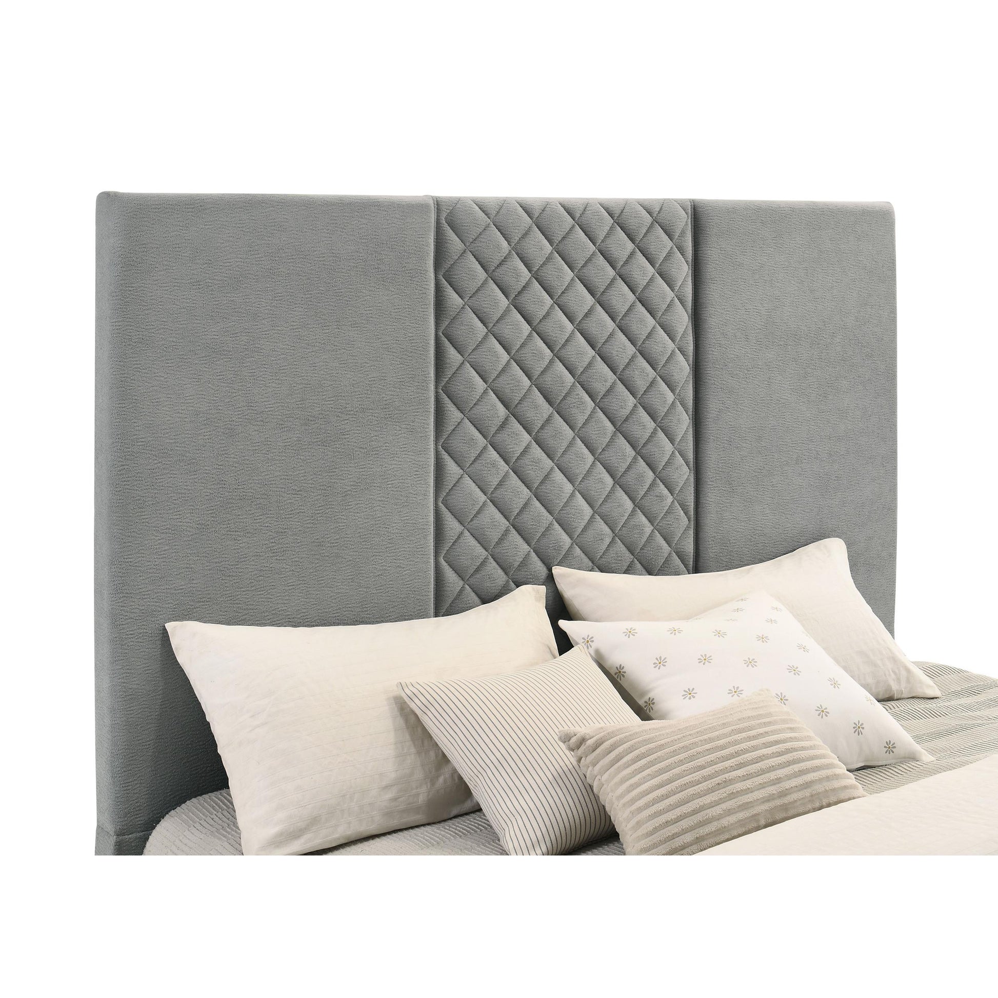  Coaster Furniture Tara 315994Q 61-inch Upholstered Queen Panel TV Bed - Grey IMAGE 2