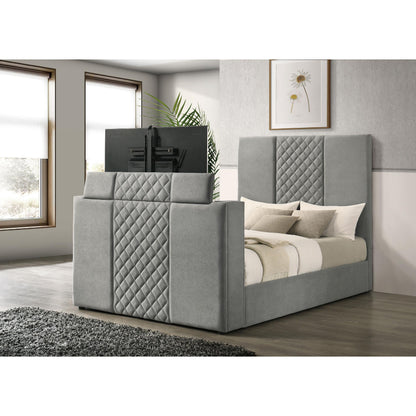  Coaster Furniture Tara 315994Q 61-inch Upholstered Queen Panel TV Bed - Grey IMAGE 8