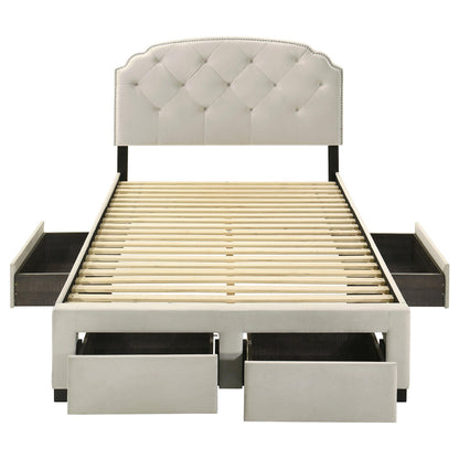  Coaster Furniture Marianna 316011F 4-drawer Upholstered Full Storage Bed - Cream IMAGE 12