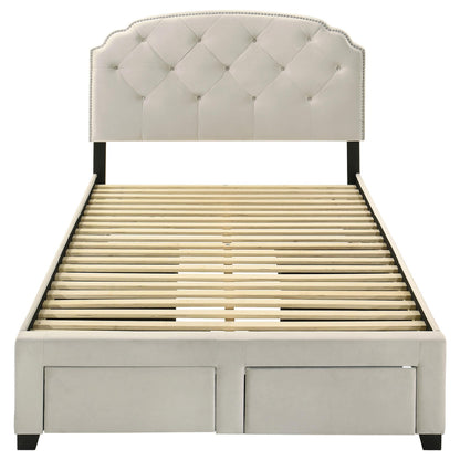  Coaster Furniture Marianna 316011F 4-drawer Upholstered Full Storage Bed - Cream IMAGE 9