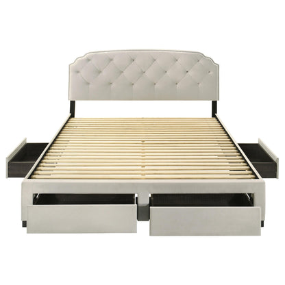  Coaster Furniture Marianna 316011KE 4-drawer Upholstered Eastern King Storage Bed - Cream IMAGE 10