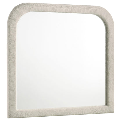  Coaster Furniture Sonya 360114 Upholstered Bedroom Dresser Mirror - Ivory IMAGE 2