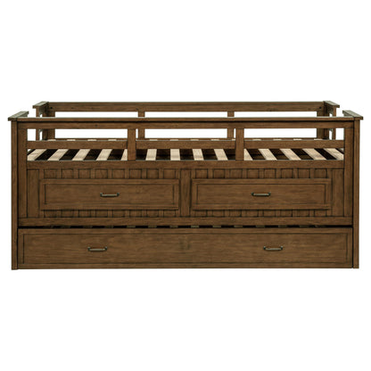  Coaster Furniture Carlsbad 400716T Wood Twin Captains Bed With Trundle - Medium Brown IMAGE 10