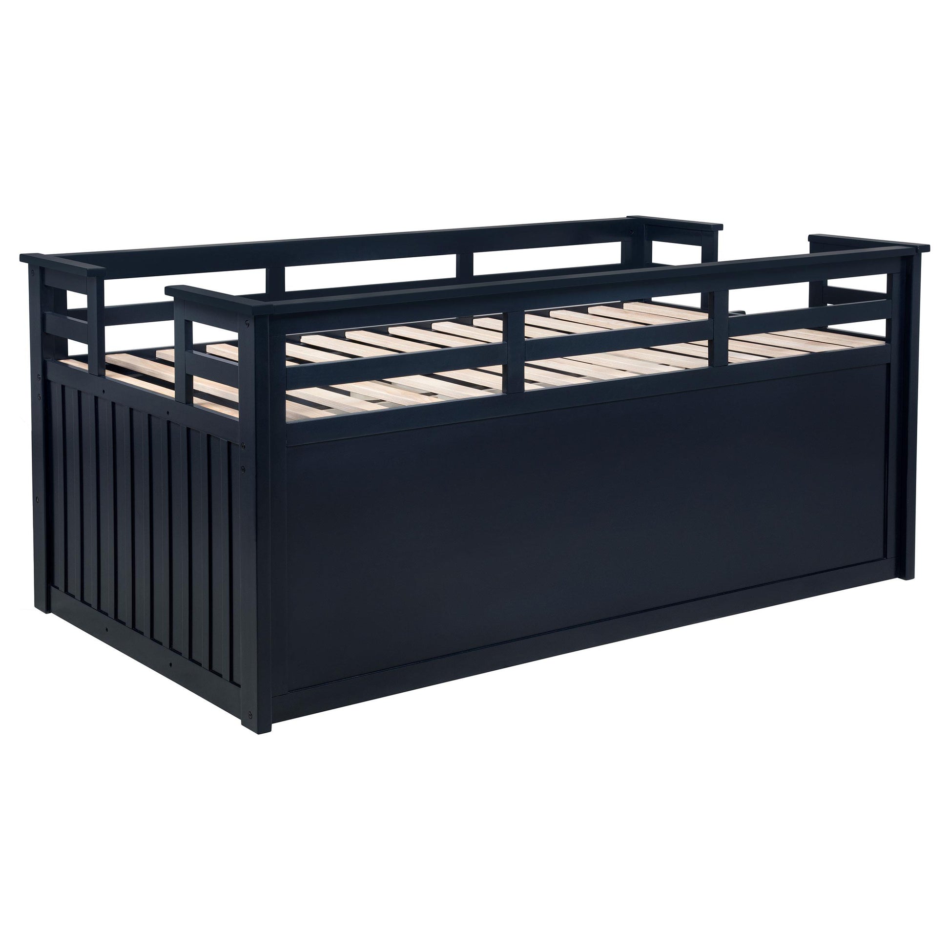 Coaster Furniture Carlsbad 401980T Wood Twin Captains Bed With Trundle - Navy Blue IMAGE 11