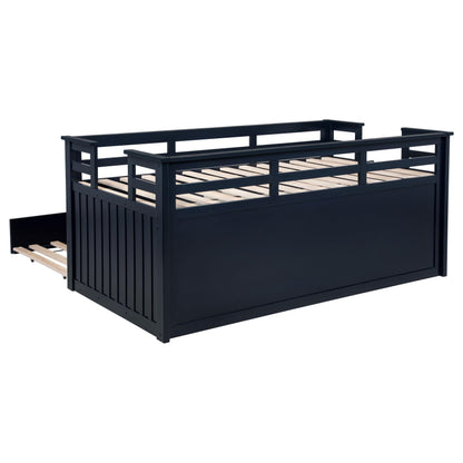  Coaster Furniture Carlsbad 401980T Wood Twin Captains Bed With Trundle - Navy Blue IMAGE 15