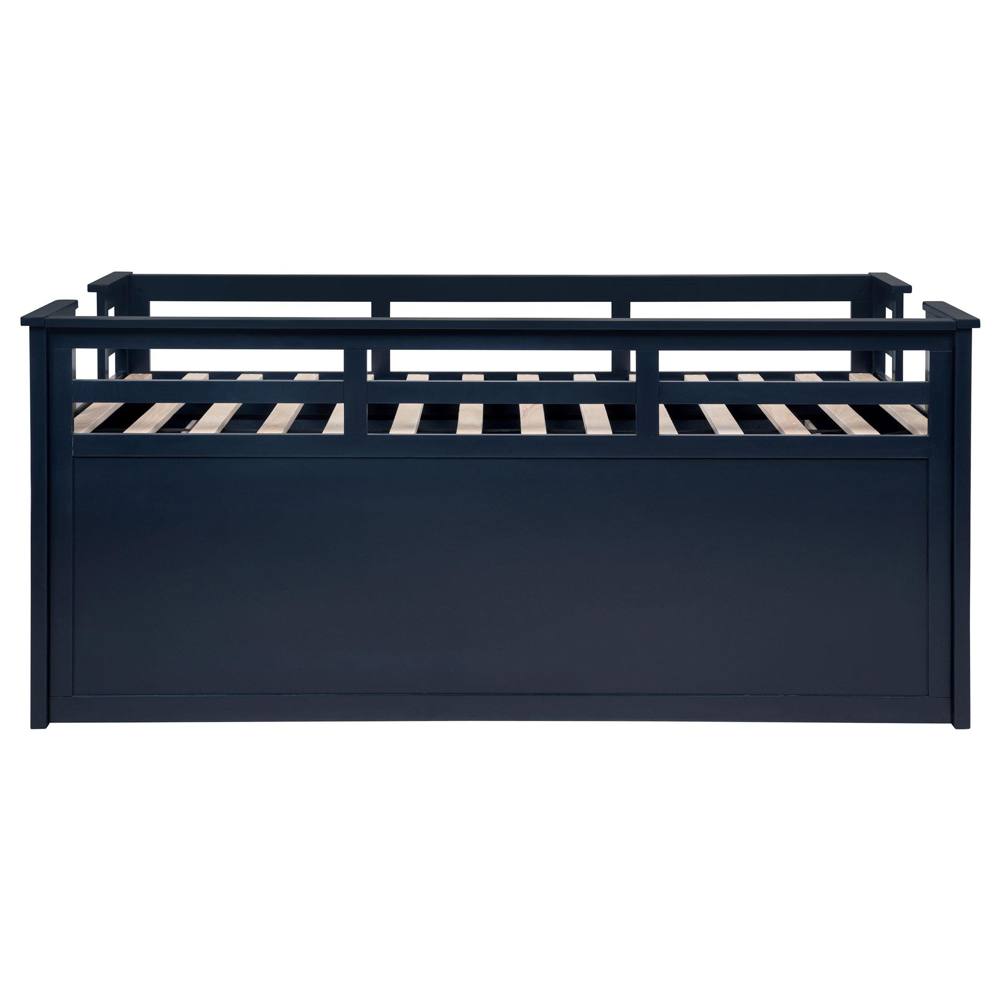  Coaster Furniture Carlsbad 401980T Wood Twin Captains Bed With Trundle - Navy Blue IMAGE 3