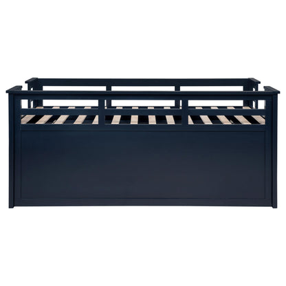  Coaster Furniture Carlsbad 401980T Wood Twin Captains Bed With Trundle - Navy Blue IMAGE 3