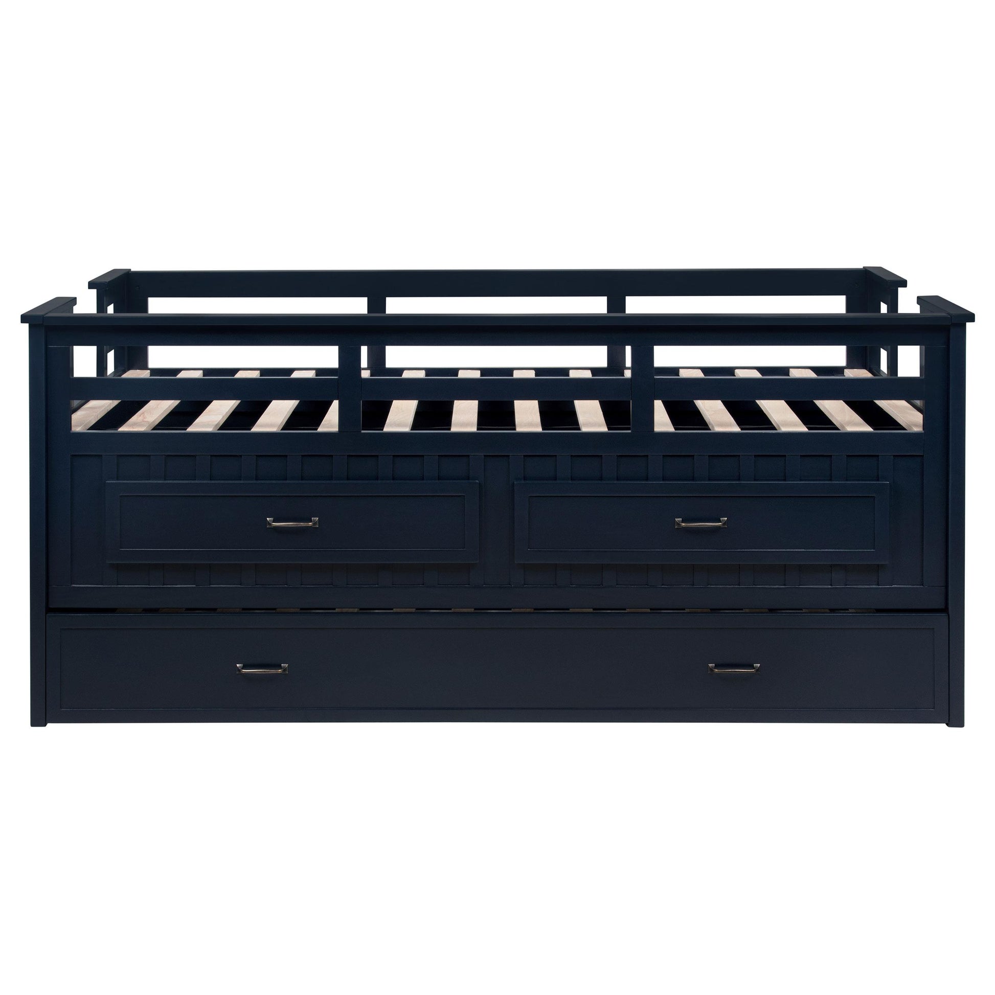  Coaster Furniture Carlsbad 401980T Wood Twin Captains Bed With Trundle - Navy Blue IMAGE 6