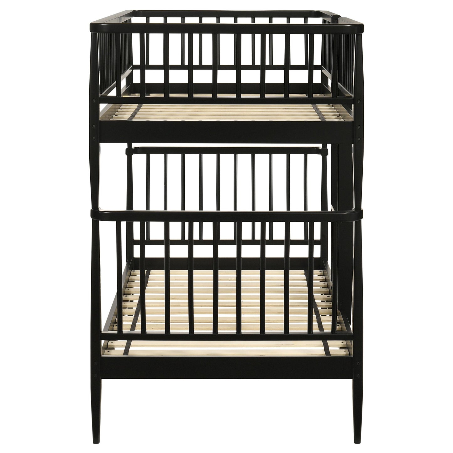  Coaster Furniture Abram 460061BLKT Windsor Twin Over Twin Wood Bunk Bed with Ladder - Black IMAGE 8