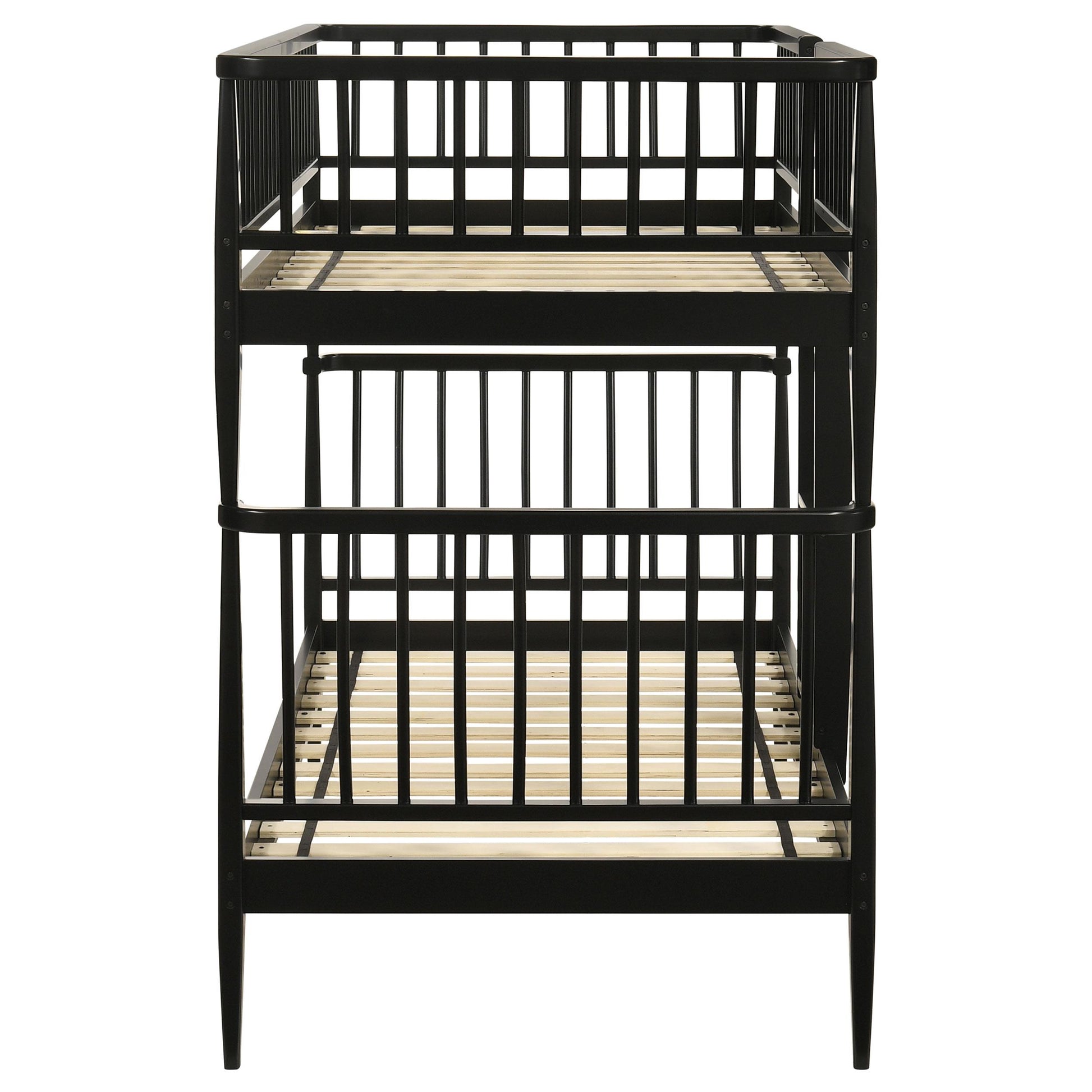  Coaster Furniture Abram 460061BLKT Windsor Twin Over Twin Wood Bunk Bed with Ladder - Black IMAGE 8