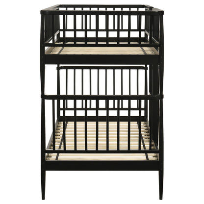  Coaster Furniture Abram 460061BLKT Windsor Twin Over Twin Wood Bunk Bed with Ladder - Black IMAGE 8