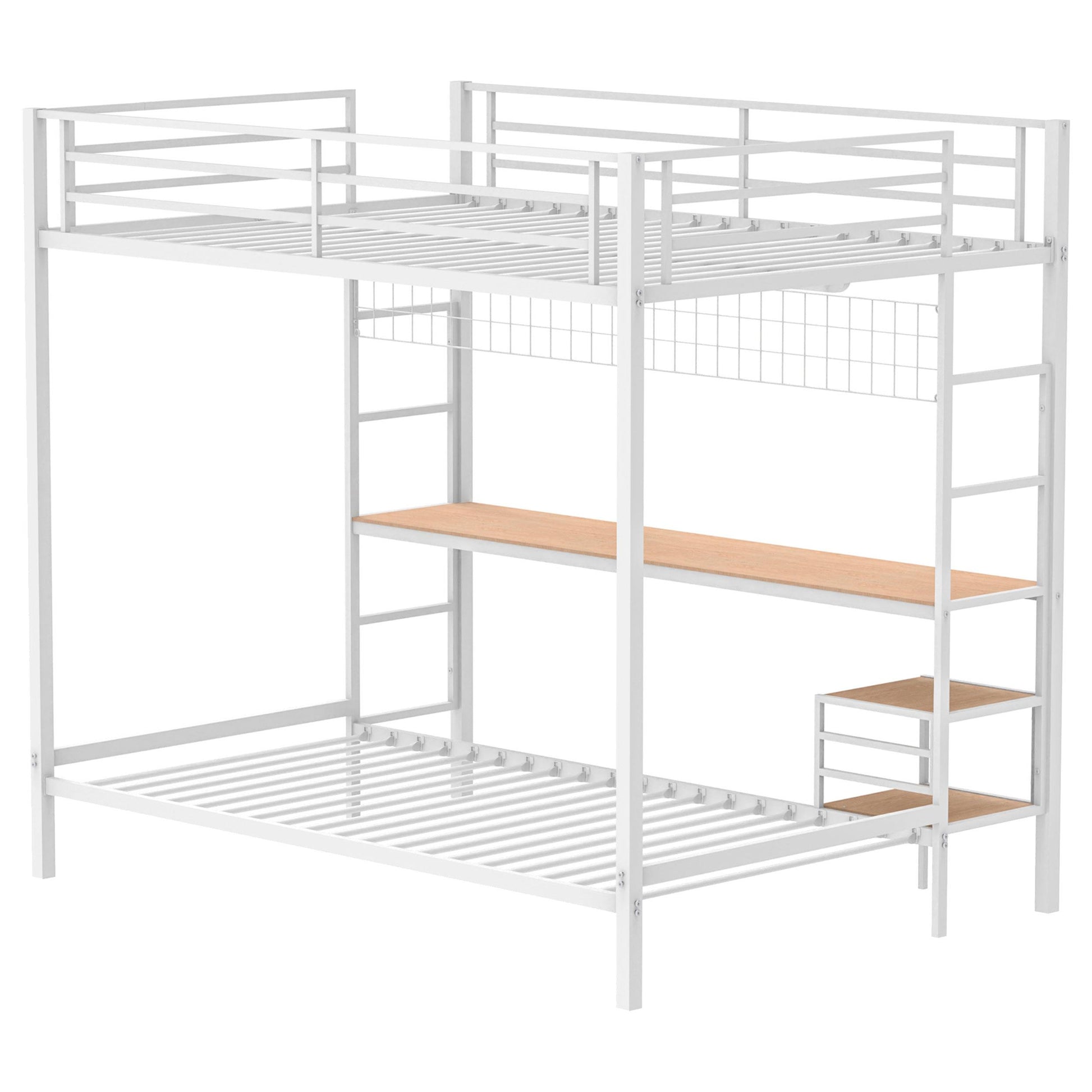  Coaster Furniture Bettoni 460209WHT Metal Full Over Twin Workstation Bunk Bed - Matte White IMAGE 5