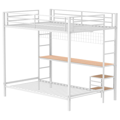  Coaster Furniture Bettoni 460209WHT Metal Full Over Twin Workstation Bunk Bed - Matte White IMAGE 5