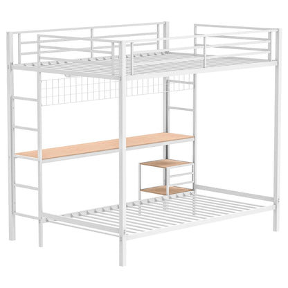  Coaster Furniture Bettoni 460209WHT Metal Full Over Twin Workstation Bunk Bed - Matte White IMAGE 6