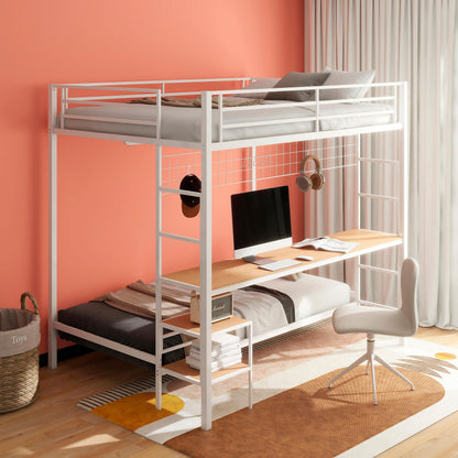  Coaster Furniture Bettoni 460209WHT Metal Full Over Twin Workstation Bunk Bed - Matte White IMAGE 8