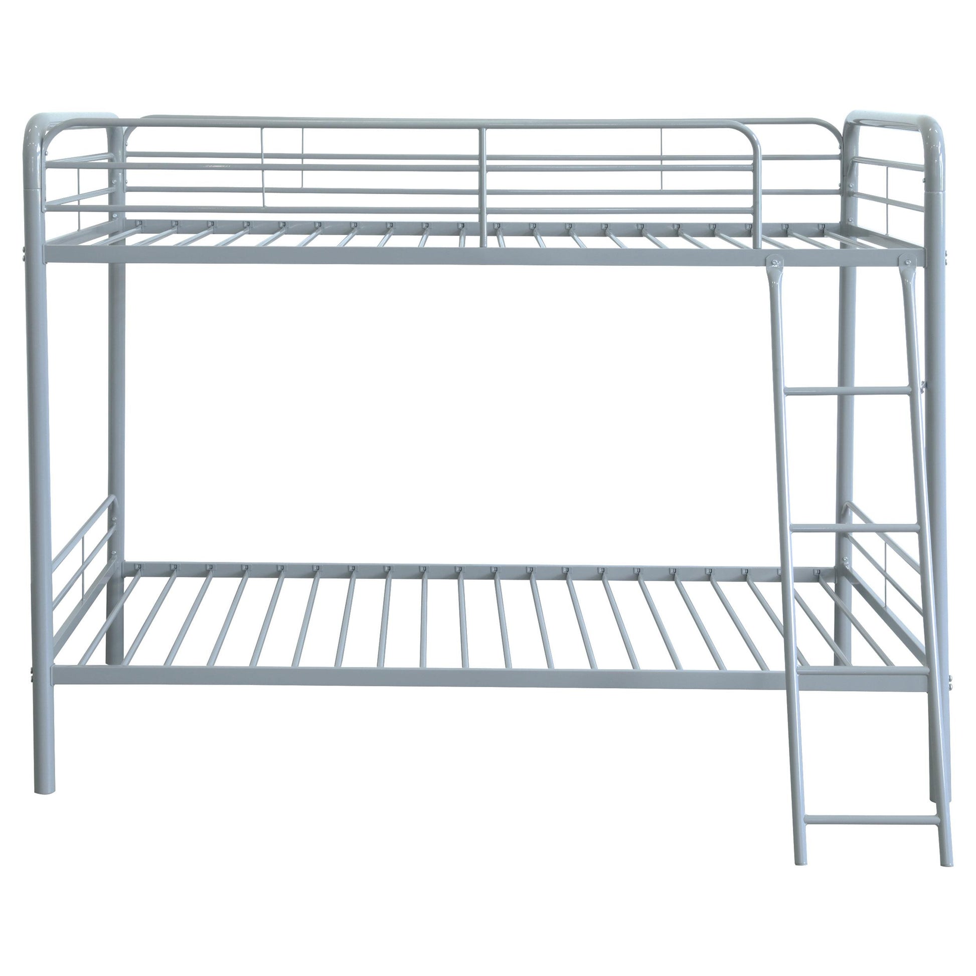  Coaster Furniture Carson 460334SVR Metal Twin Over Twin Bunk Bed - Glossy Silver IMAGE 3