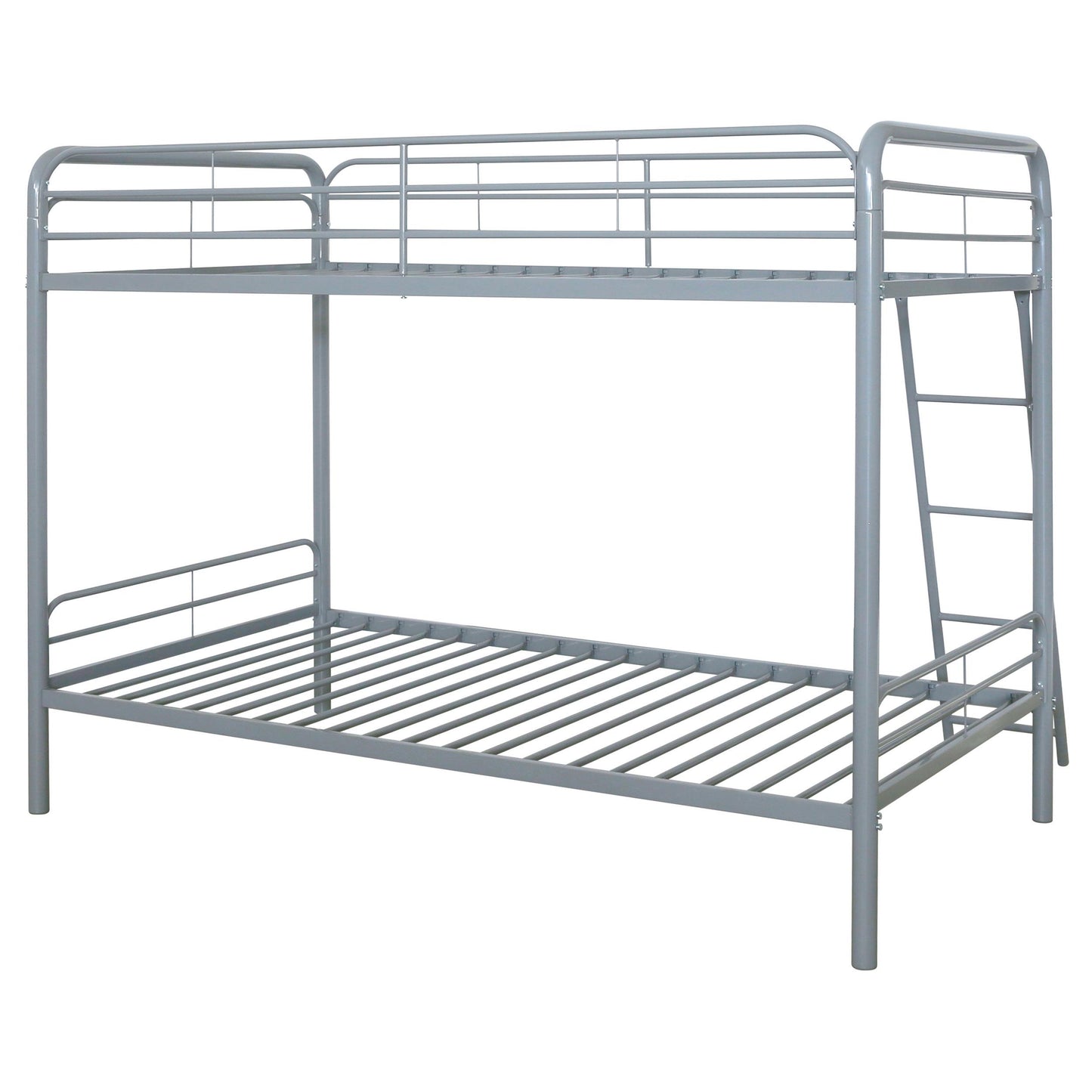  Coaster Furniture Carson 460334SVR Metal Twin Over Twin Bunk Bed - Glossy Silver IMAGE 4