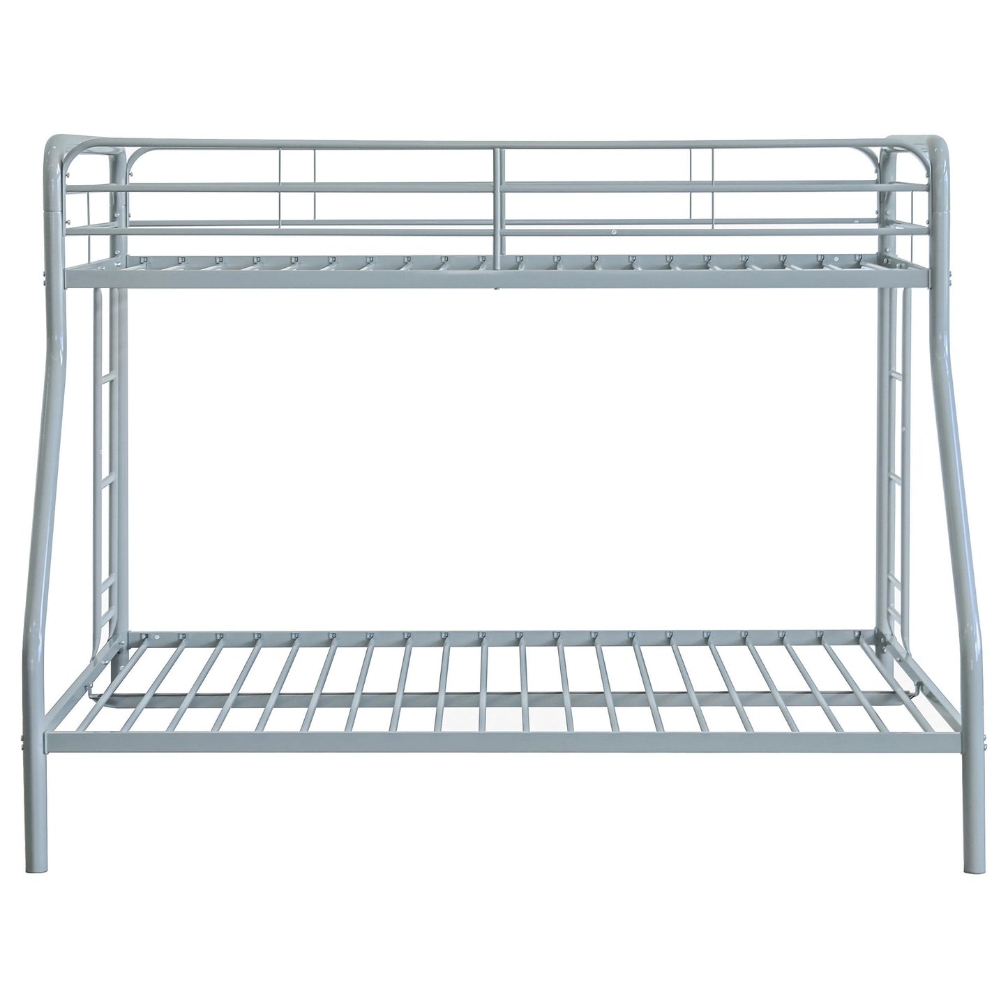  Coaster Furniture Carson 460340SVR Metal Twin Over Full Bunk Bed - Glossy Silver IMAGE 2