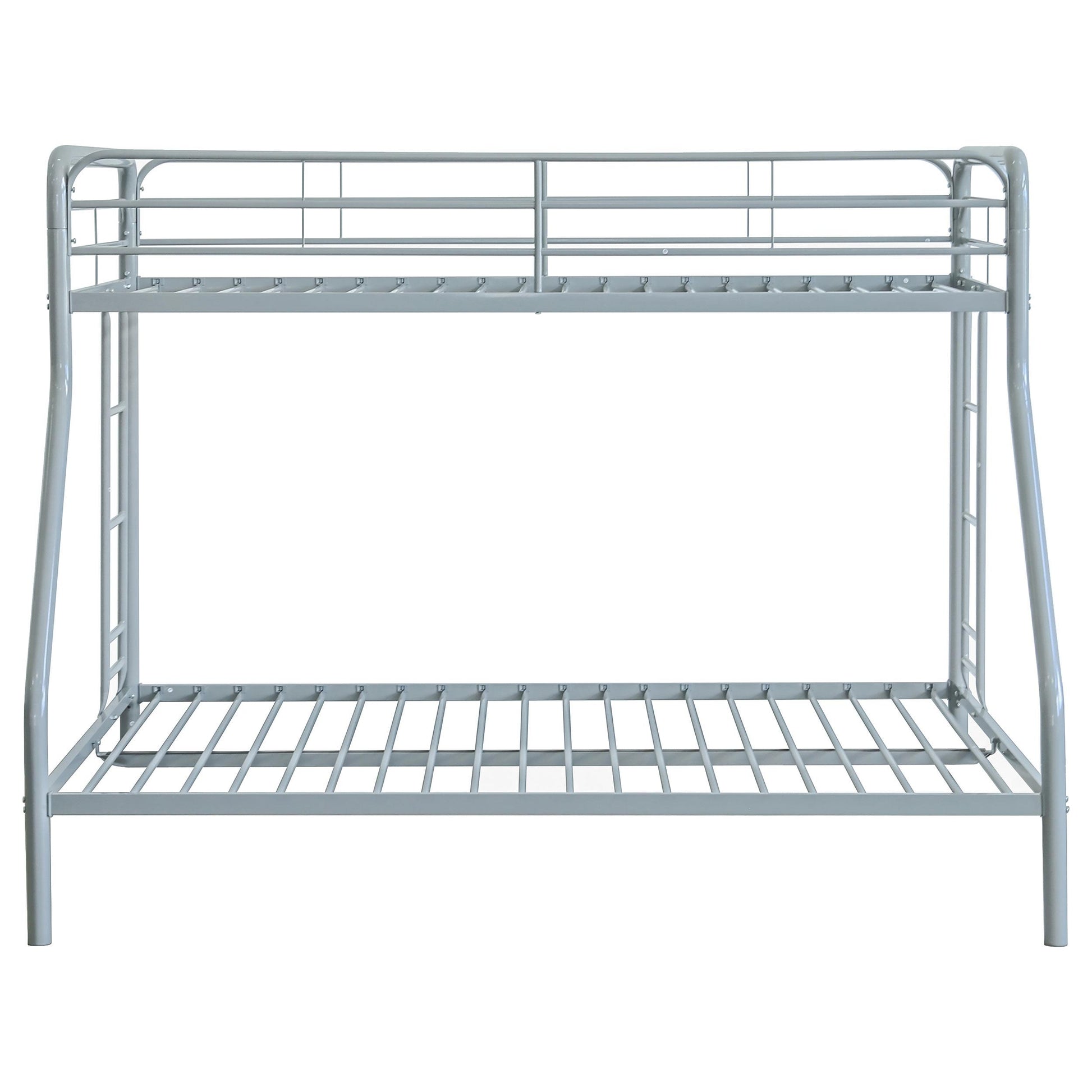 Coaster Furniture Carson 460340SVR Metal Twin Over Full Bunk Bed - Glossy Silver IMAGE 2