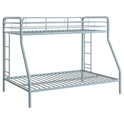  Coaster Furniture Carson 460340SVR Metal Twin Over Full Bunk Bed - Glossy Silver IMAGE 3