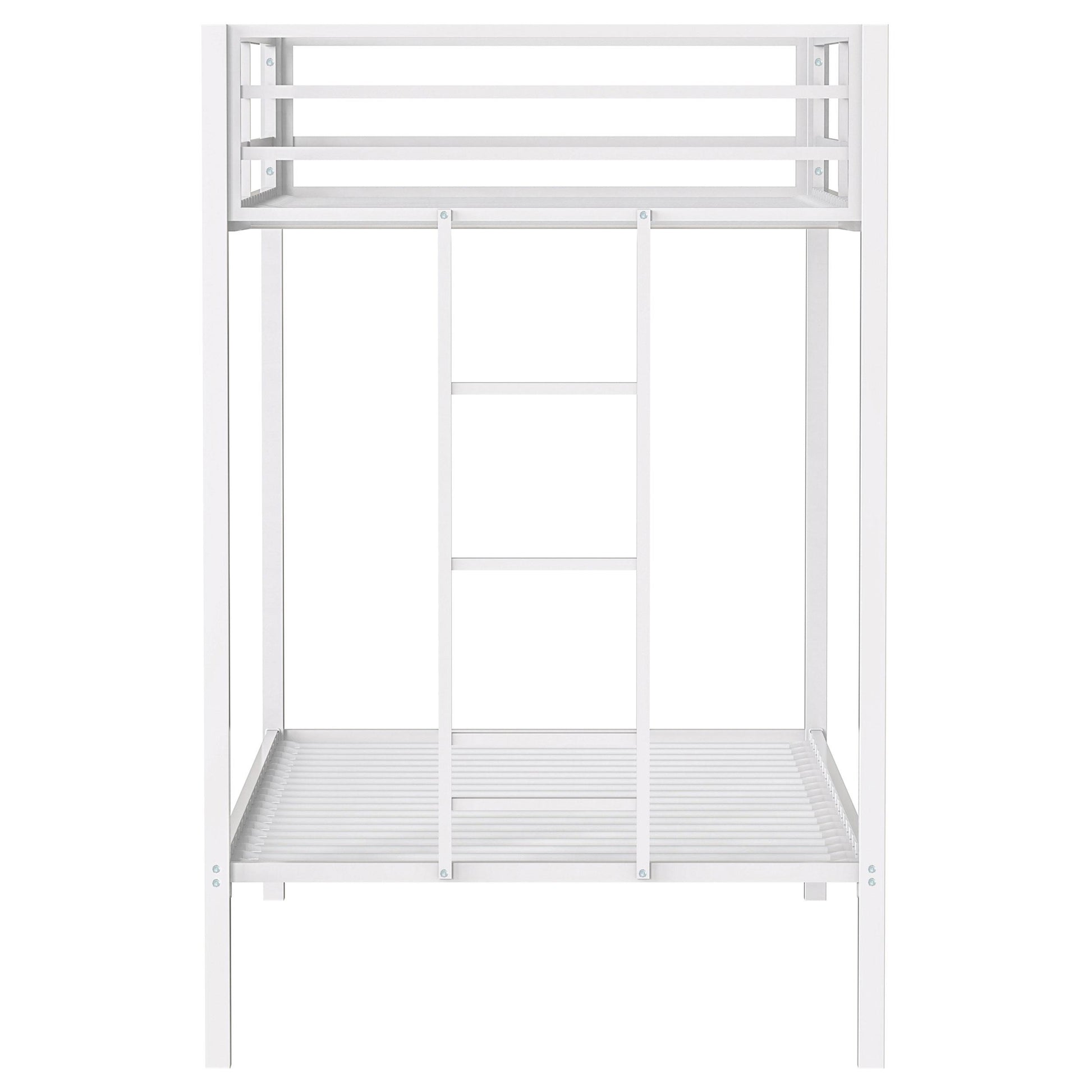  Coaster Furniture Alevera 460361WHT Metal Twin Over Twin Bunk Bed with Ladder - White IMAGE 4