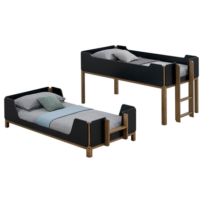  Coaster Furniture Morris 460369 Twin Over Twin Wood Bunk Bed - Black/Walnut IMAGE 10