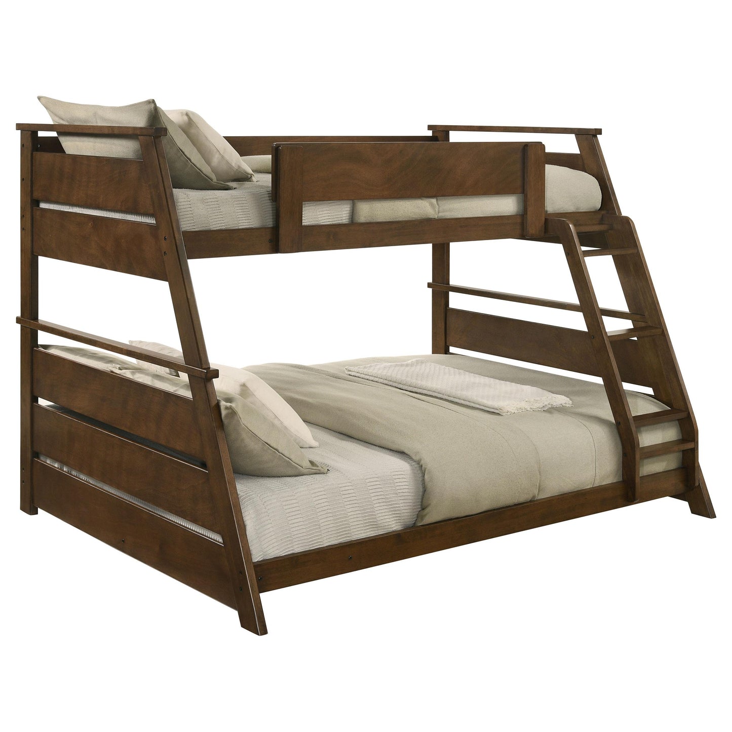  Coaster Furniture Holden 460593 Wood Veneer Twin Over Full Bunk Bed - Walnut IMAGE 3