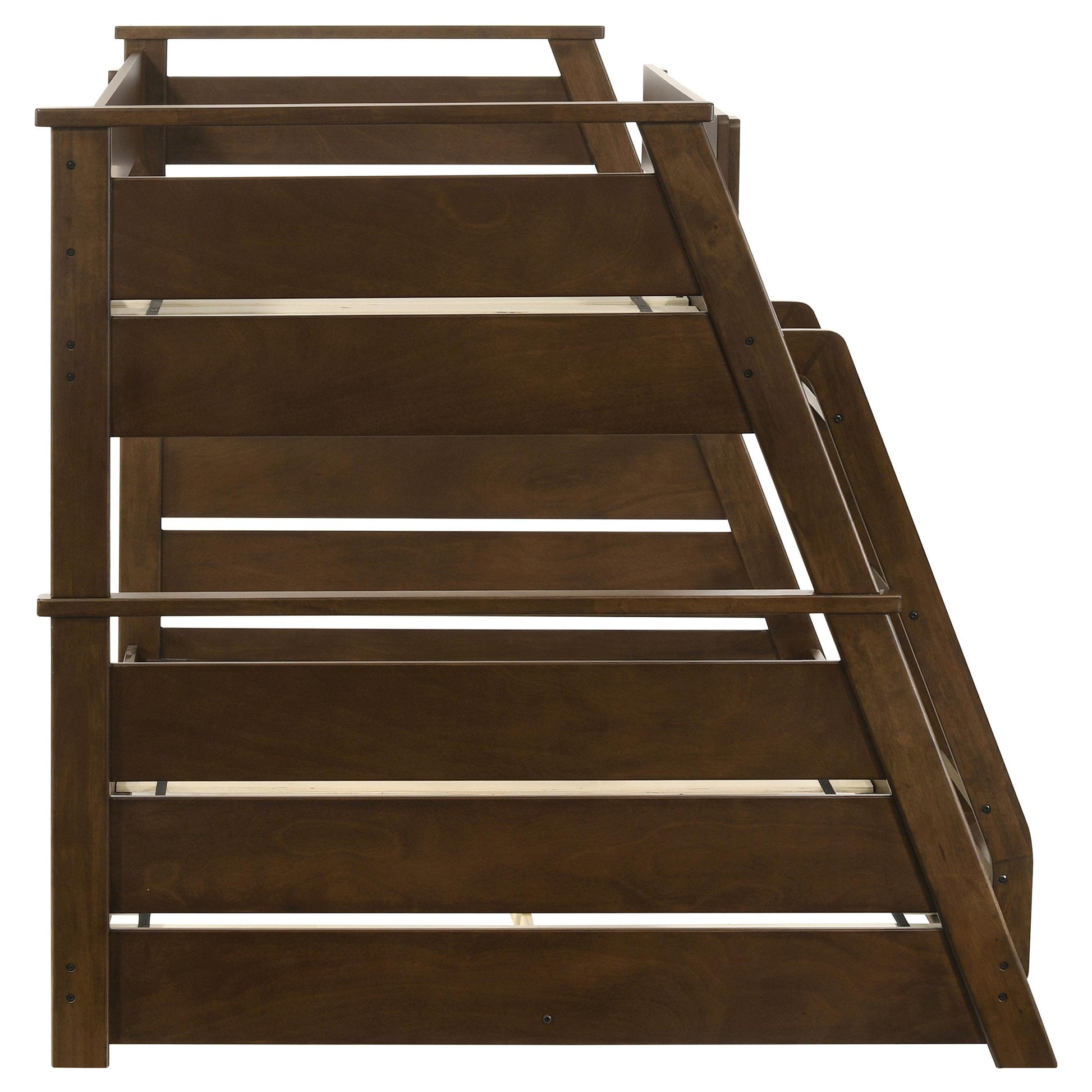  Coaster Furniture Holden 460593 Wood Veneer Twin Over Full Bunk Bed - Walnut IMAGE 4