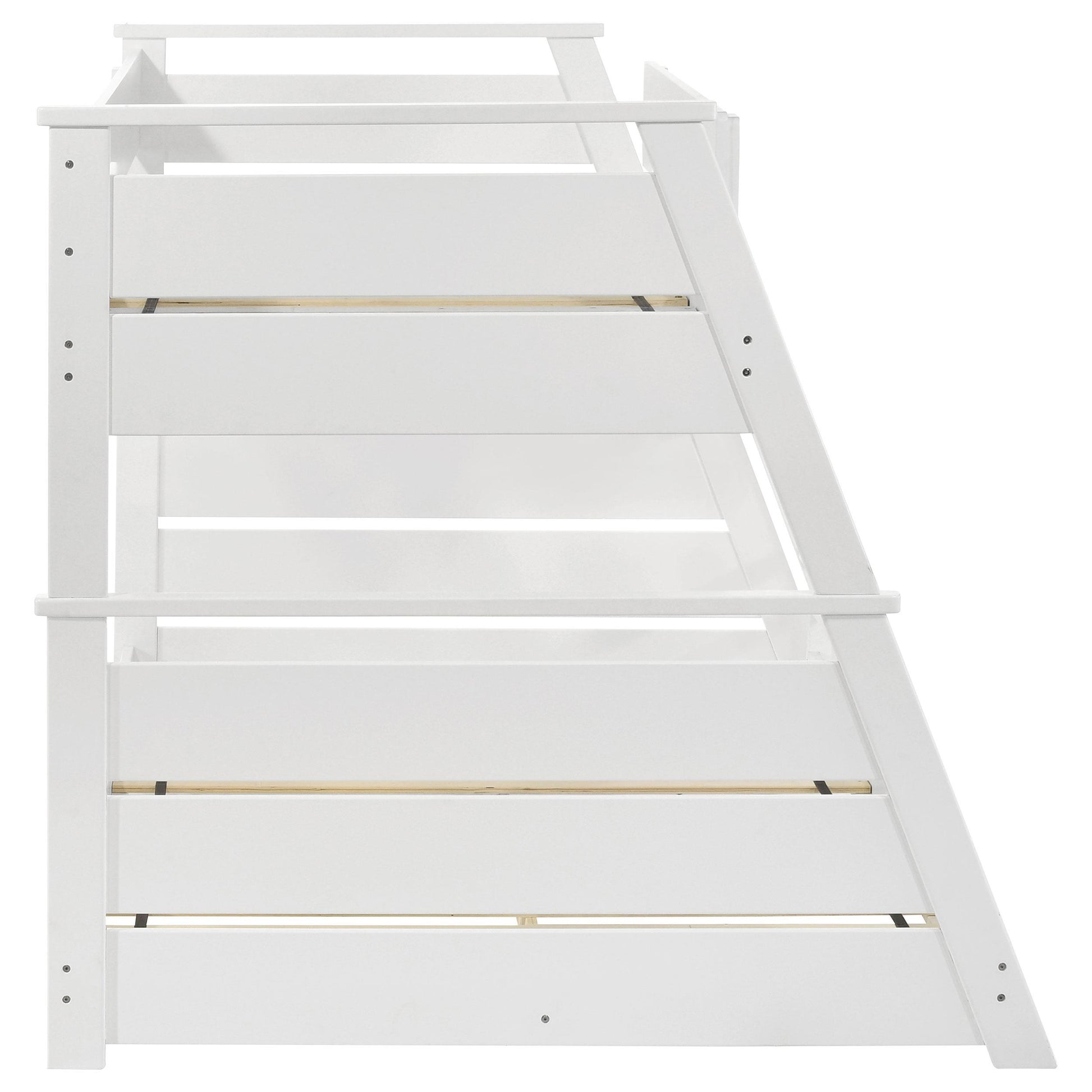  Coaster Furniture Holden 460593WHT Wood Veneer Twin Over Full Bunk Bed - White IMAGE 10