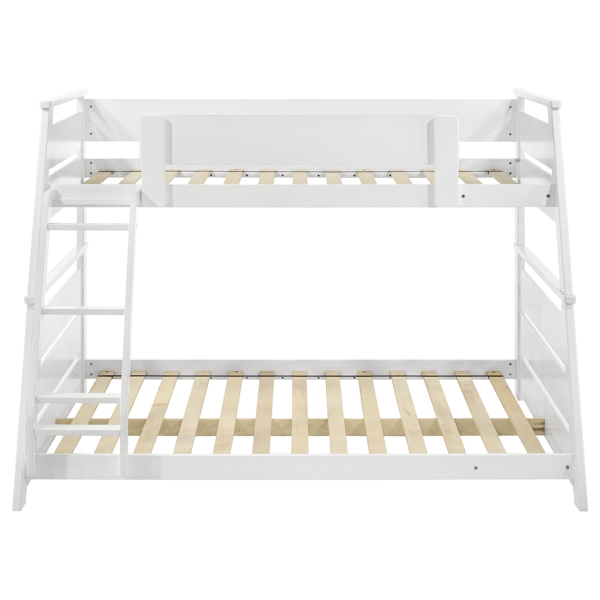  Coaster Furniture Holden 460593WHT Wood Veneer Twin Over Full Bunk Bed - White IMAGE 4