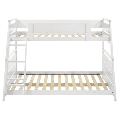  Coaster Furniture Holden 460593WHT Wood Veneer Twin Over Full Bunk Bed - White IMAGE 4