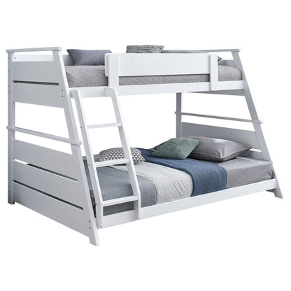  Coaster Furniture Holden 460593WHT Wood Veneer Twin Over Full Bunk Bed - White IMAGE 8
