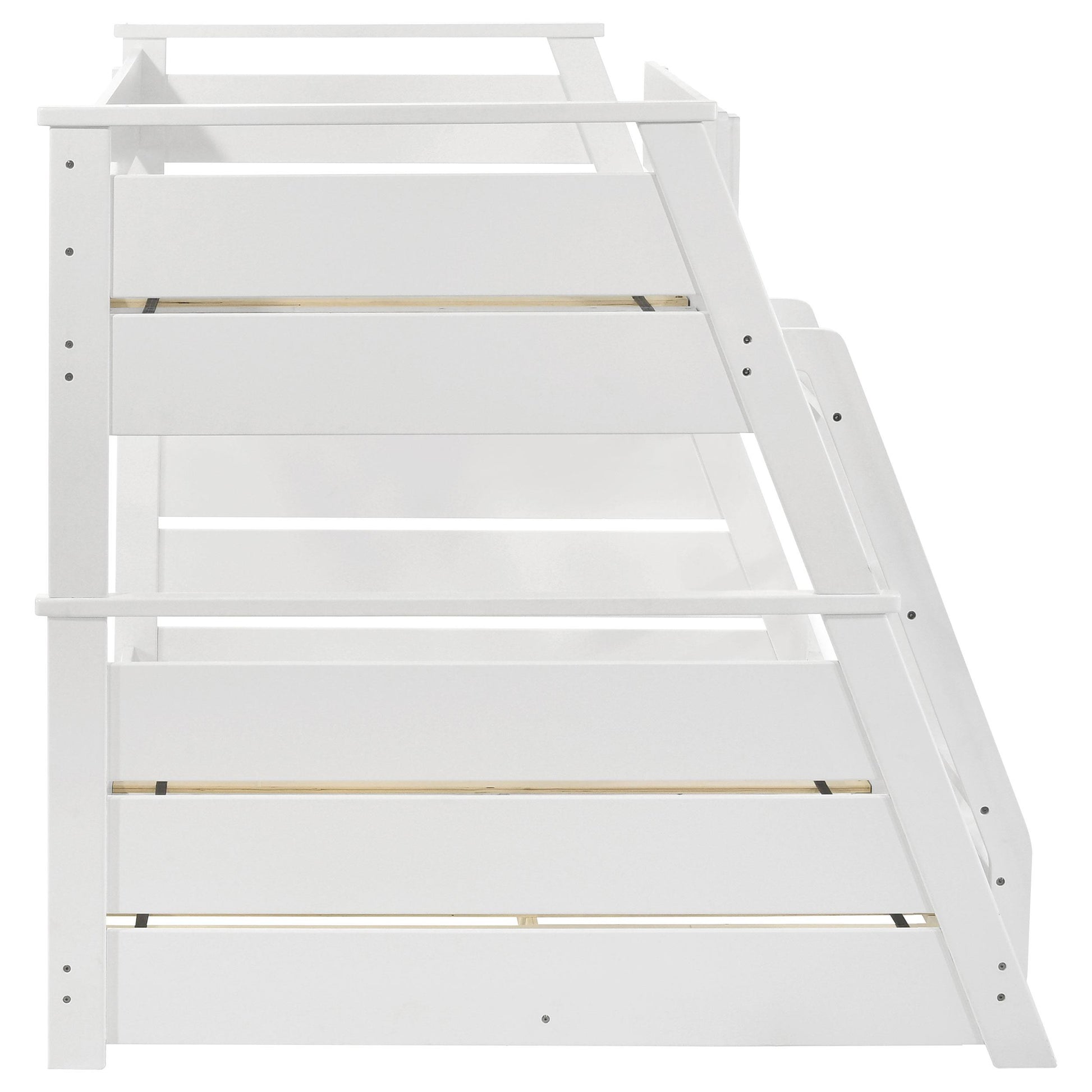  Coaster Furniture Holden 460593WHT Wood Veneer Twin Over Full Bunk Bed - White IMAGE 9