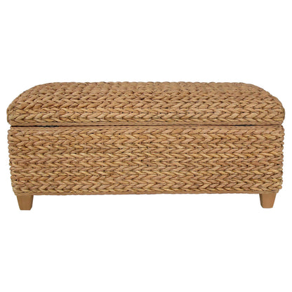  Coaster Furniture Laughton 500215NTL Hand-Woven Banana Leaf Storage Bench - Natural IMAGE 1