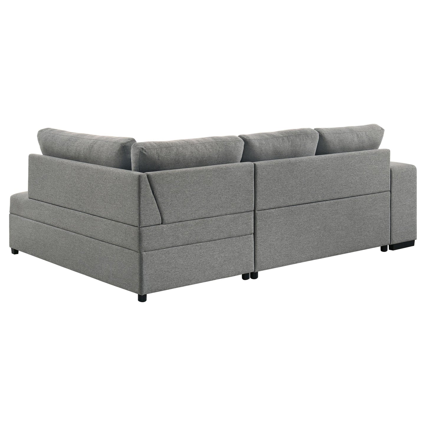  Coaster Furniture Roanne 500347 Fabric Upholstered Sleeper Sectional Sofa - Grey IMAGE 16