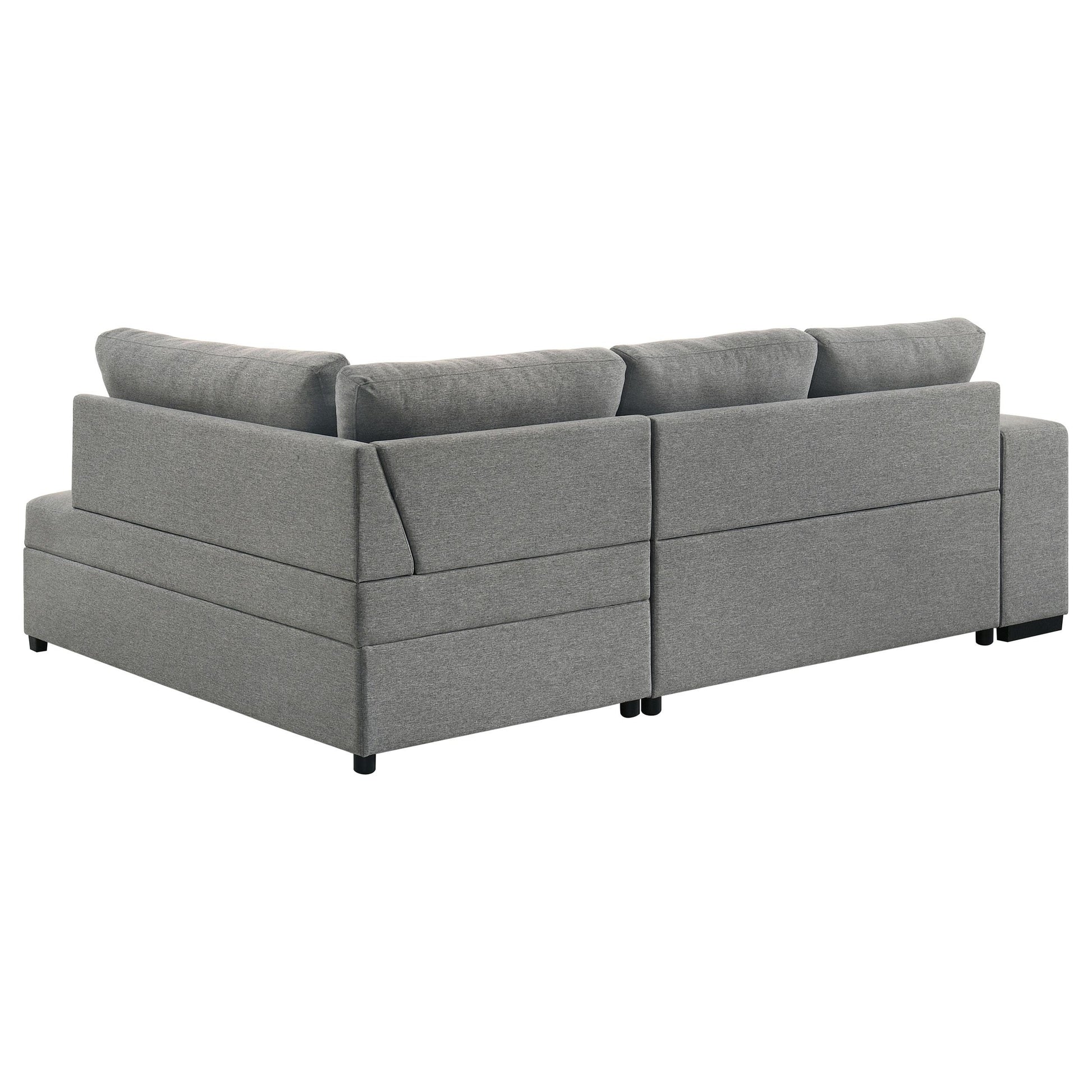  Coaster Furniture Roanne 500347 Fabric Upholstered Sleeper Sectional Sofa - Grey IMAGE 16