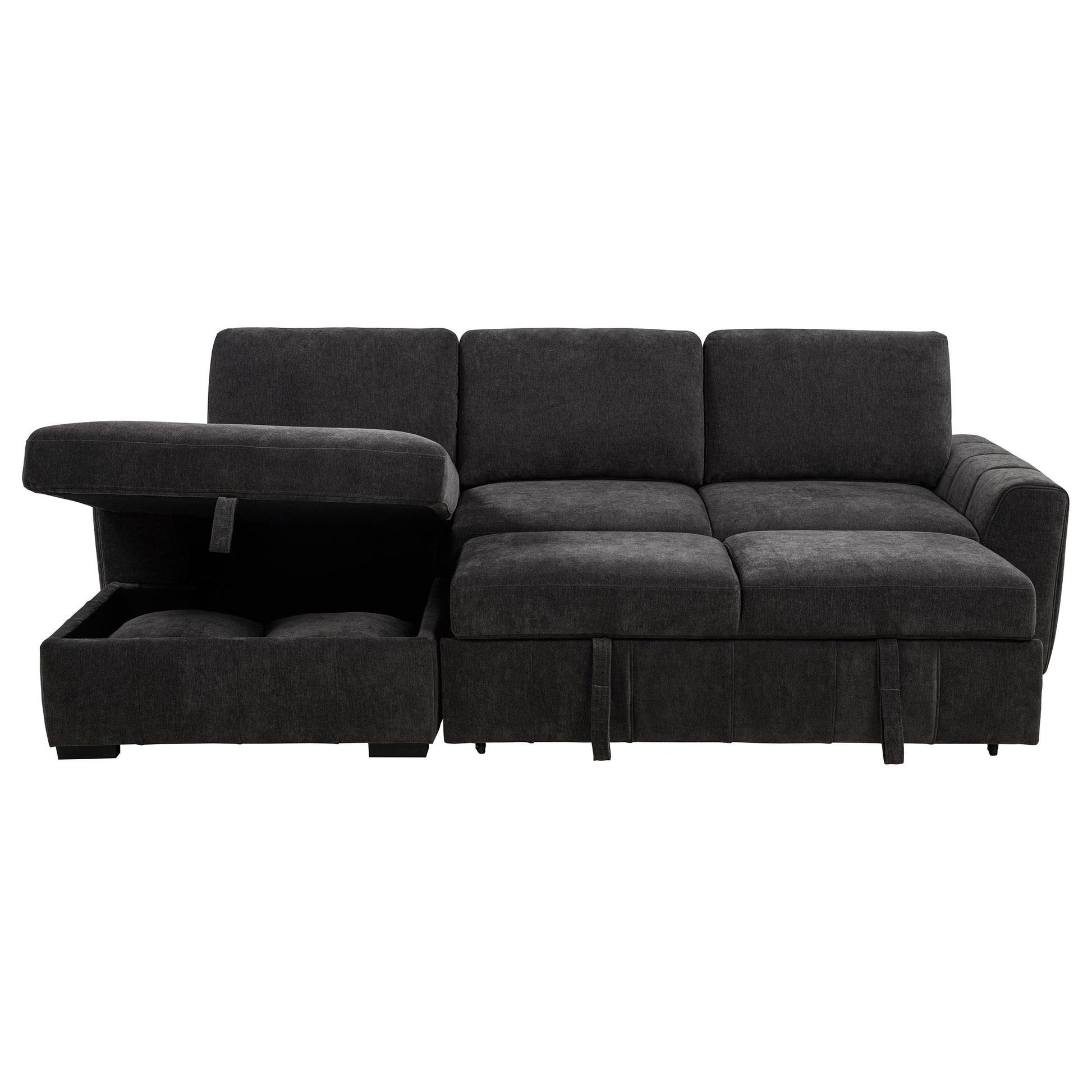  Coaster Furniture Pastrana 500349 Upholstered Sleeper Sectional Sofa LAF Chaise - Grey IMAGE 11
