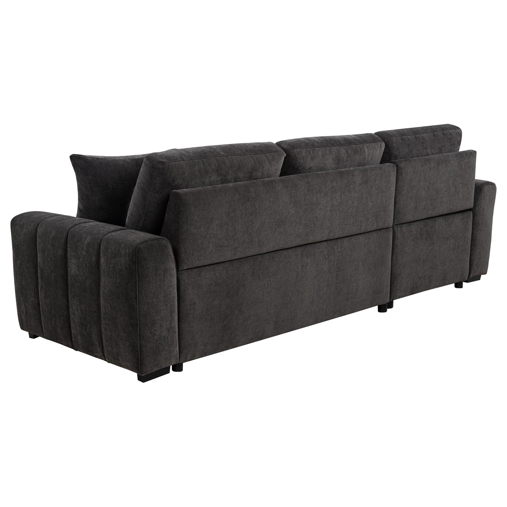  Coaster Furniture Pastrana 500349 Upholstered Sleeper Sectional Sofa LAF Chaise - Grey IMAGE 14