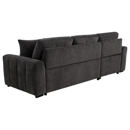  Coaster Furniture Pastrana 500349 Upholstered Sleeper Sectional Sofa LAF Chaise - Grey IMAGE 14