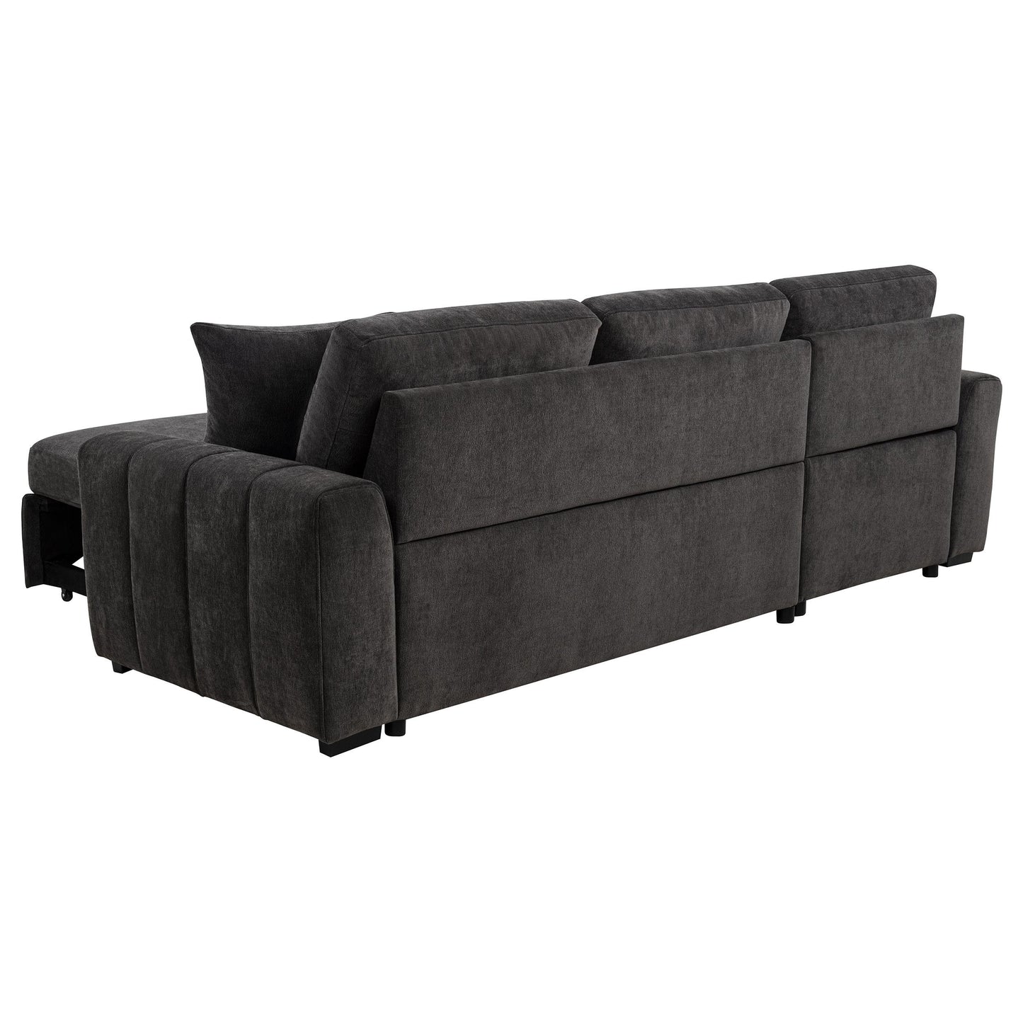  Coaster Furniture Pastrana 500349 Upholstered Sleeper Sectional Sofa LAF Chaise - Grey IMAGE 3