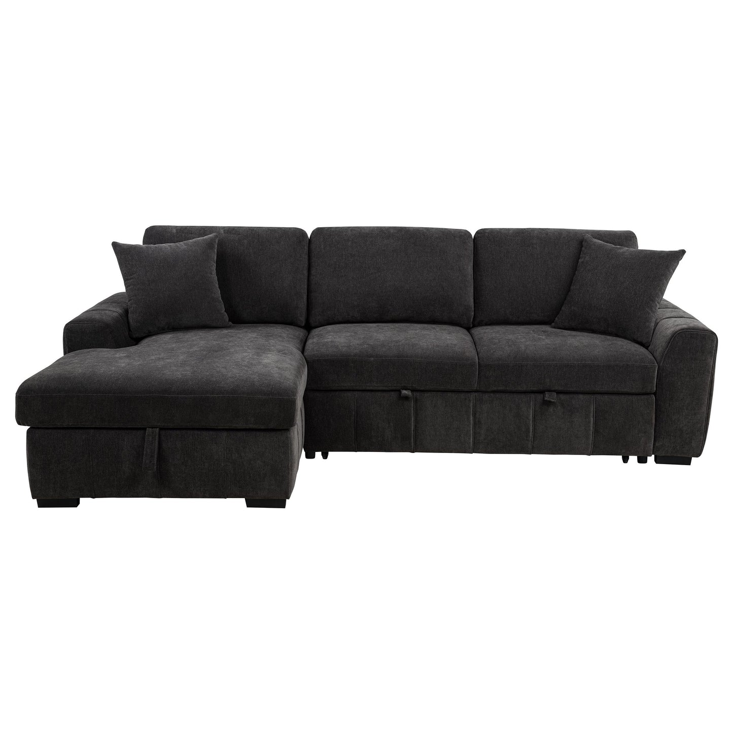  Coaster Furniture Pastrana 500349 Upholstered Sleeper Sectional Sofa LAF Chaise - Grey IMAGE 5