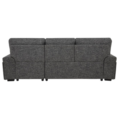  Coaster Furniture Demko 500355 Sleeper Sectional Sofa with Speaker and Storage Chaise - Granite IMAGE 10
