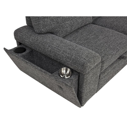  Coaster Furniture Demko 500355 Sleeper Sectional Sofa with Speaker and Storage Chaise - Granite IMAGE 15
