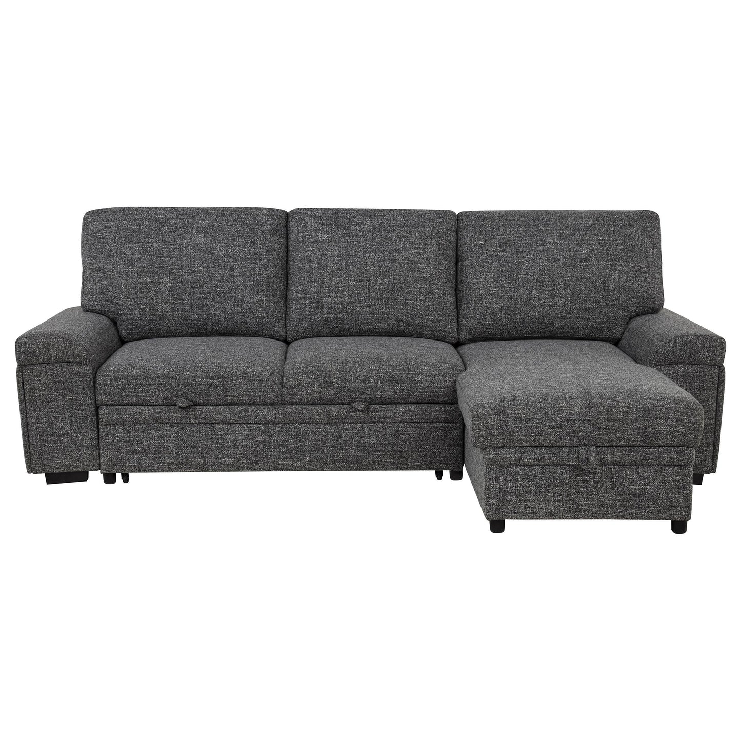  Coaster Furniture Demko 500355 Sleeper Sectional Sofa with Speaker and Storage Chaise - Granite IMAGE 5