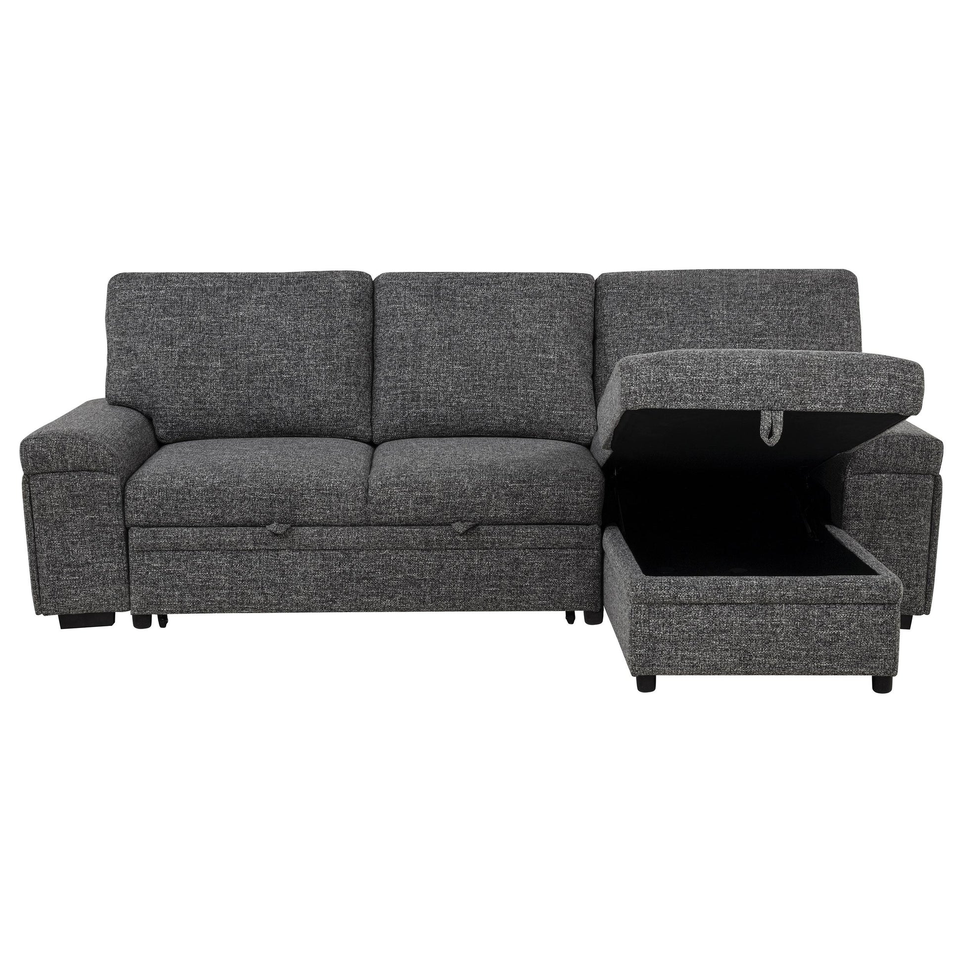  Coaster Furniture Demko 500355 Sleeper Sectional Sofa with Speaker and Storage Chaise - Granite IMAGE 7