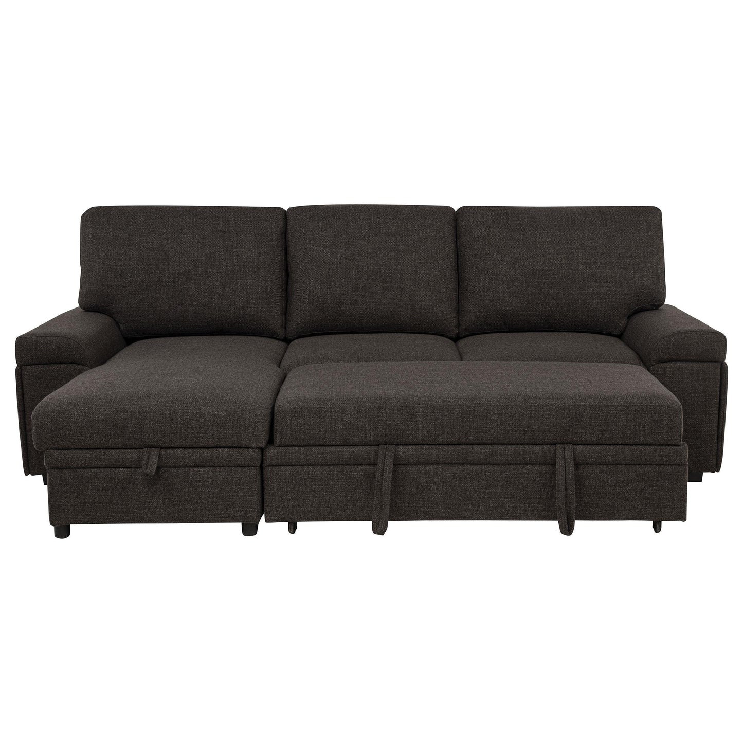  Coaster Furniture Demko 500356 Sleeper Sectional Sofa with Speaker and Storage Chaise - Brown IMAGE 13