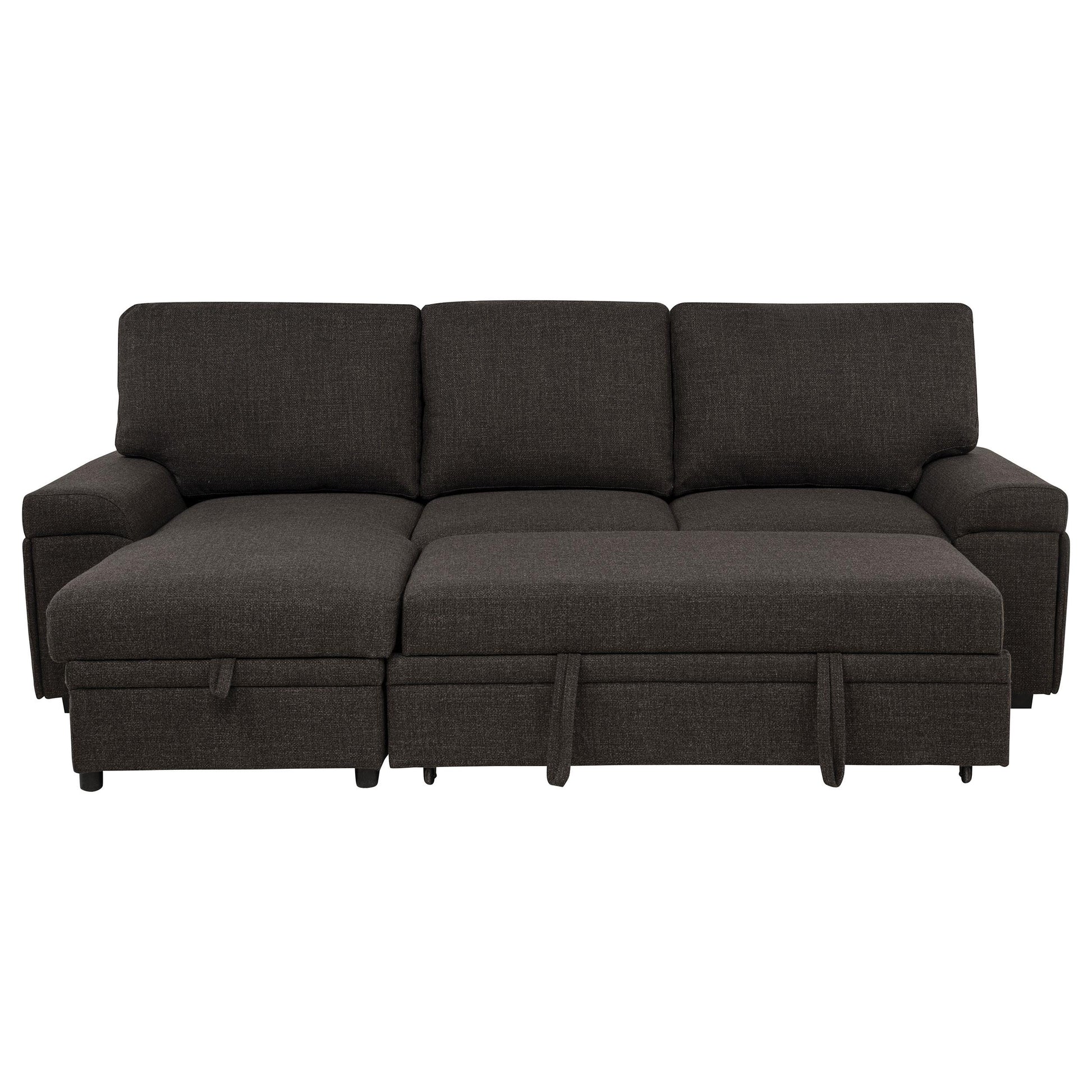  Coaster Furniture Demko 500356 Sleeper Sectional Sofa with Speaker and Storage Chaise - Brown IMAGE 13