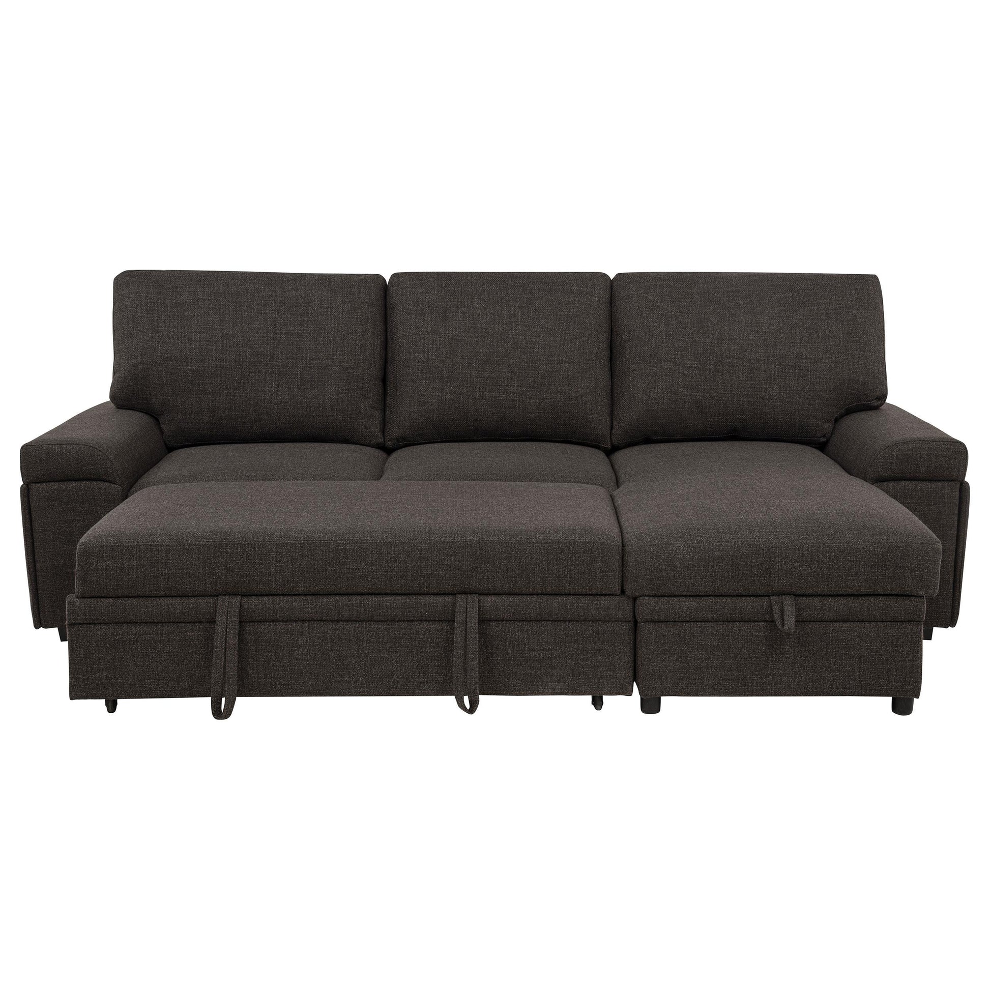  Coaster Furniture Demko 500356 Sleeper Sectional Sofa with Speaker and Storage Chaise - Brown IMAGE 8